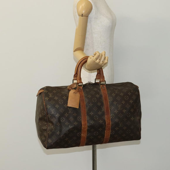 LOUIS VUITTON Monogram Keepall 45 Boston Bag M41428 LV Auth bs22332