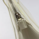 PRADA Hand Bag Patent leather White Auth bs22343-14