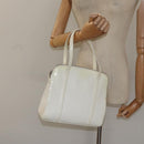 PRADA Hand Bag Patent leather White Auth bs22343-23
