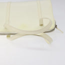 PRADA Hand Bag Patent leather White Auth bs22343-7