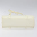 PRADA Hand Bag Patent leather White Auth bs22343-9