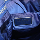 PRADA Flower Tote Bag Nylon Blue Auth bs22344-18