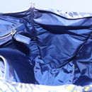 PRADA Flower Tote Bag Nylon Blue Auth bs22344-20