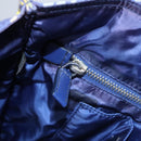 PRADA Flower Tote Bag Nylon Blue Auth bs22344-21