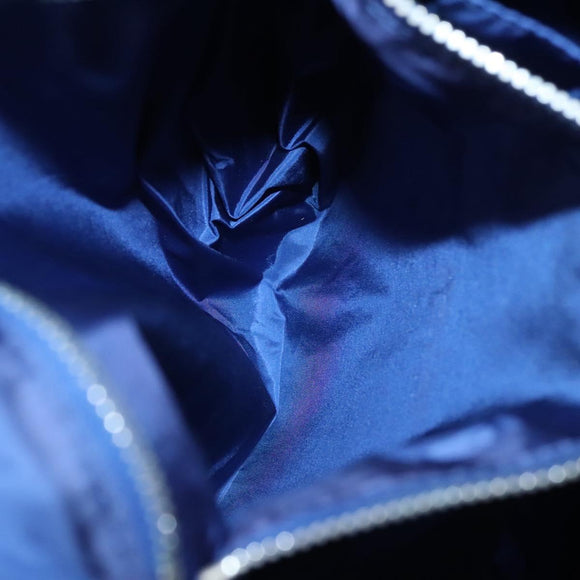 PRADA Flower Tote Bag Nylon Blue Auth bs22344