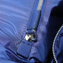 PRADA Flower Tote Bag Nylon Blue Auth bs22344-23