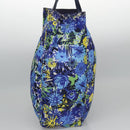 PRADA Flower Tote Bag Nylon Blue Auth bs22344-4