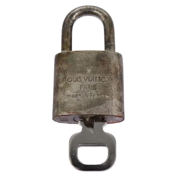 LOUIS VUITTON Padlock metal Silver LV Auth bs22362