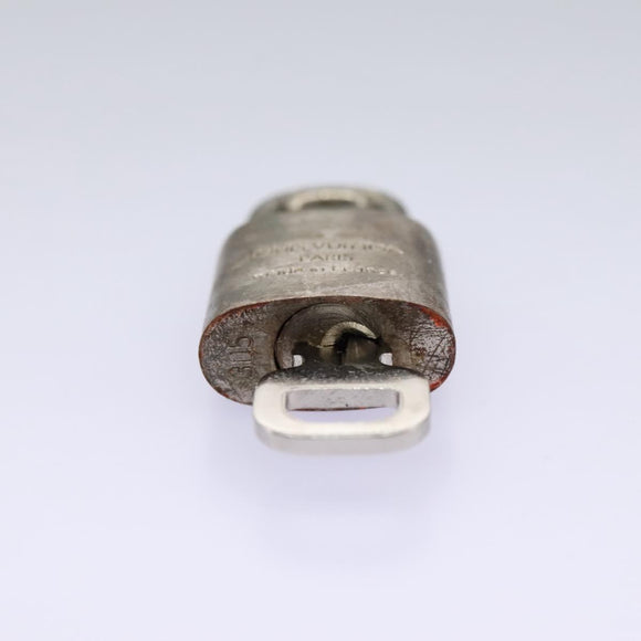 LOUIS VUITTON Padlock metal Silver LV Auth bs22362