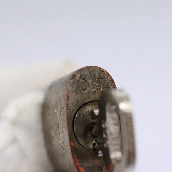 LOUIS VUITTON Padlock metal Silver LV Auth bs22362