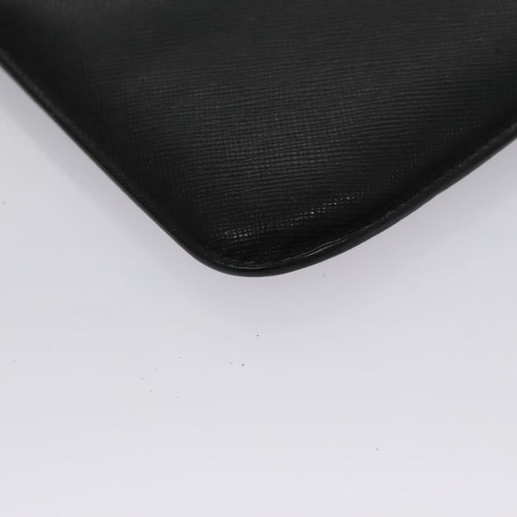 PRADA iPad Case Safiano leather Black Auth bs22372