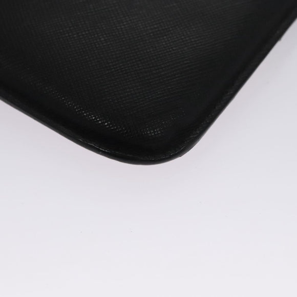 PRADA iPad Case Safiano leather Black Auth bs22372