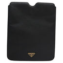 PRADA iPad Case Safiano leather Black Auth bs22372-2