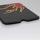 PRADA iPad Case Safiano leather Black Auth bs22372-5