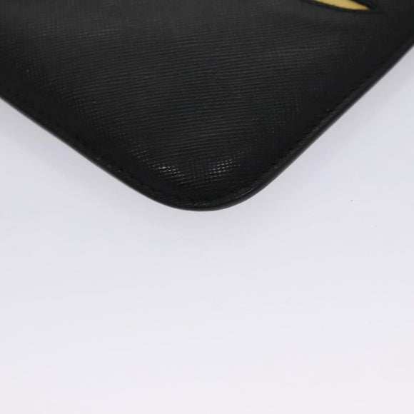 PRADA iPad Case Safiano leather Black Auth bs22372