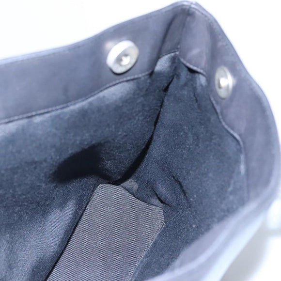 CHANEL Shoulder Bag Leather Black CC Auth bs22384