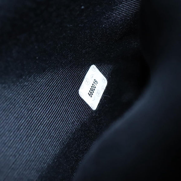 CHANEL Shoulder Bag Leather Black CC Auth bs22384