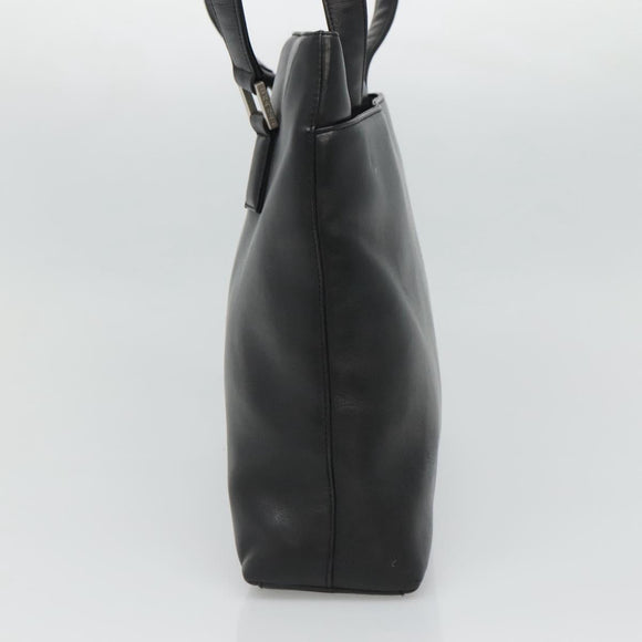 CHANEL Shoulder Bag Leather Black CC Auth bs22384