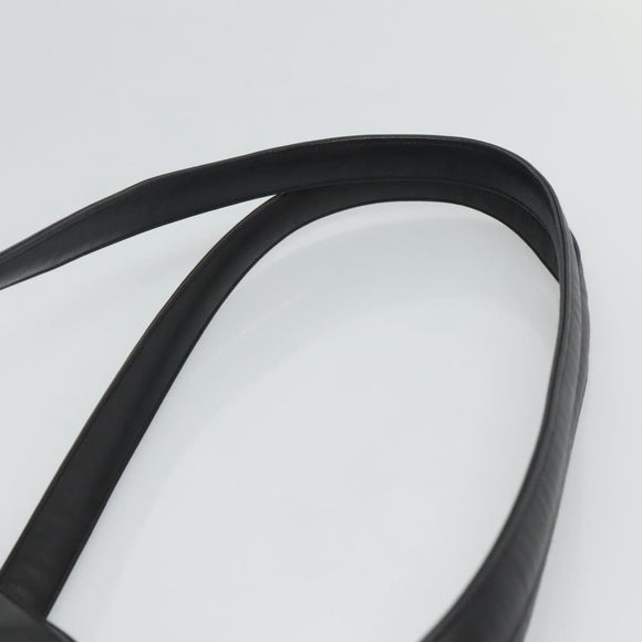 CHANEL Shoulder Bag Leather Black CC Auth bs22384