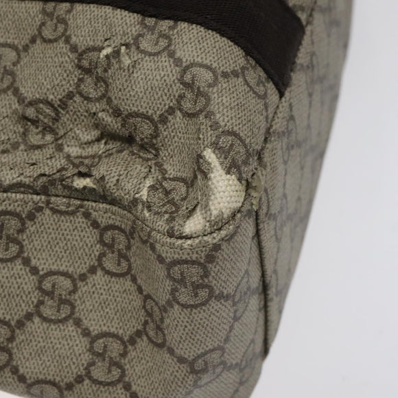GUCCI GG Supreme Tote Bag PVC Beige 141976 Auth bs22395
