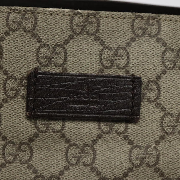 GUCCI GG Supreme Tote Bag PVC Beige 141976 Auth bs22395