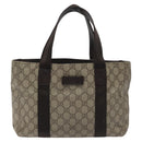 GUCCI GG Supreme Tote Bag PVC Beige 141976 Auth bs22395-2
