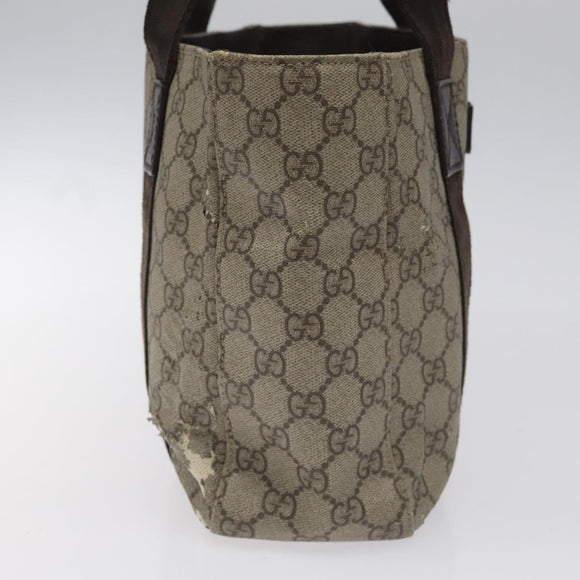 GUCCI GG Supreme Tote Bag PVC Beige 141976 Auth bs22395