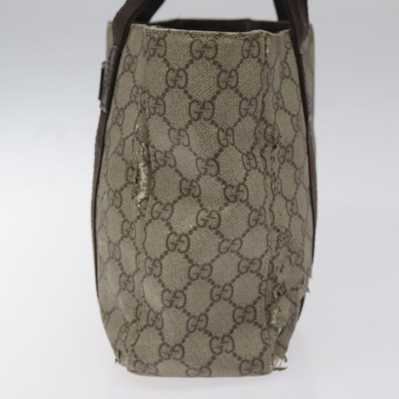 GUCCI GG Supreme Tote Bag PVC Beige 141976 Auth bs22395