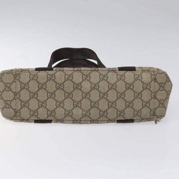 GUCCI GG Supreme Tote Bag PVC Beige 141976 Auth bs22395