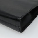 Salvatore Ferragamo Gancini Chain Shoulder Bag Leather Black Gold Auth bs22402-15