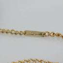 Salvatore Ferragamo Gancini Chain Shoulder Bag Leather Black Gold Auth bs22402-8