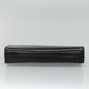 Salvatore Ferragamo Gancini Chain Shoulder Bag Leather Black Gold Auth bs22402-5