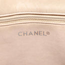 CHANEL Matelasse Chain Shoulder Bag Lamb Skin Beige CC Auth bs22414-17
