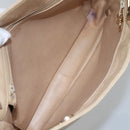 CHANEL Matelasse Chain Shoulder Bag Lamb Skin Beige CC Auth bs22414-11