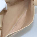 CHANEL Matelasse Chain Shoulder Bag Lamb Skin Beige CC Auth bs22414-21