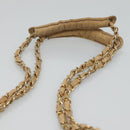 CHANEL Matelasse Chain Shoulder Bag Lamb Skin Beige CC Auth bs22414-8