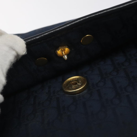 Christian Dior Trotter Canvas Shoulder Bag Navy Auth bs22436