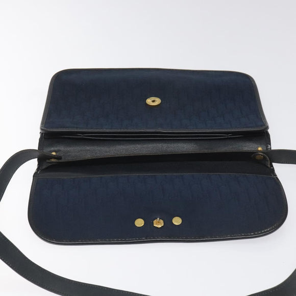 Christian Dior Trotter Canvas Shoulder Bag Navy Auth bs22436