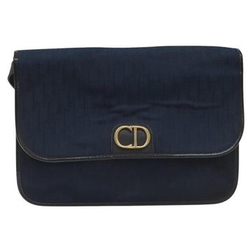 Christian Dior Trotter Canvas Shoulder Bag Navy Auth bs22436 - 0
