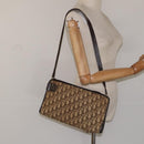 Christian Dior Trotter Canvas Shoulder Bag Brown Auth bs22437-20