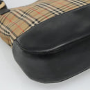 Burberrys Nova Check Shoulder Bag Canvas Beige Auth bs22440-16