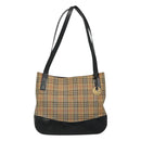 Burberrys Nova Check Shoulder Bag Canvas Beige Auth bs22440-13