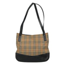 Burberrys Nova Check Shoulder Bag Canvas Beige Auth bs22440-2
