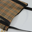 Burberrys Nova Check Shoulder Bag Canvas Beige Auth bs22440-6