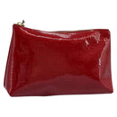 Gianni Versace Pouch Enamel Red Auth bs22441-1