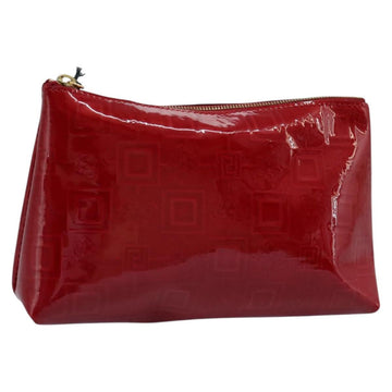 Gianni Versace Pouch Enamel Red Auth bs22441