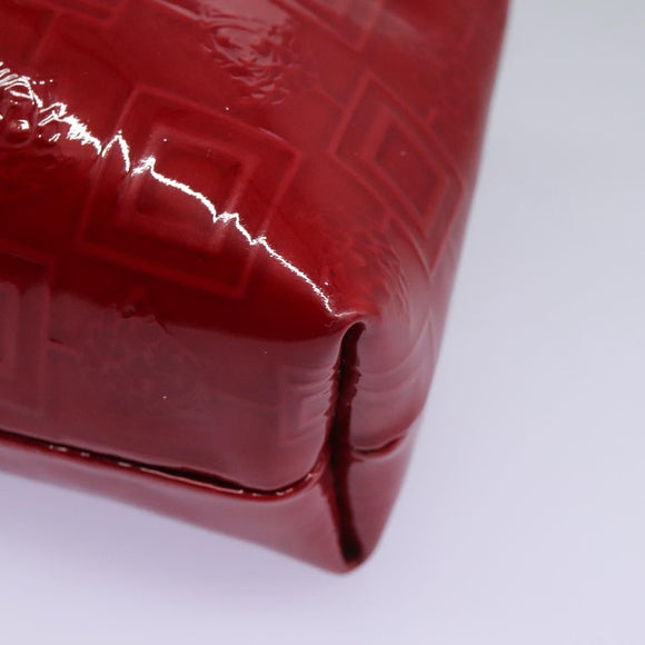 Gianni Versace Pouch Enamel Red Auth bs22441