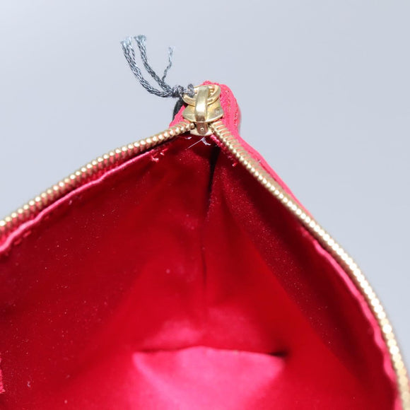 Gianni Versace Pouch Enamel Red Auth bs22441