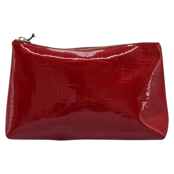 Gianni Versace Pouch Enamel Red Auth bs22441