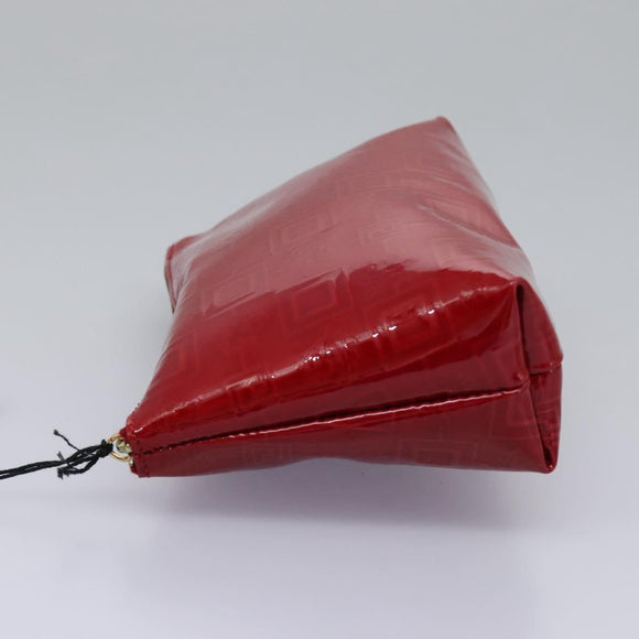 Gianni Versace Pouch Enamel Red Auth bs22441